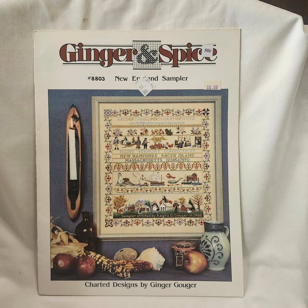 New England Ginger Spice 8803 Sampler Chart Ginger Gouger B8